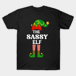 Sassy Elf Matching Family Group Christmas Party T-Shirt